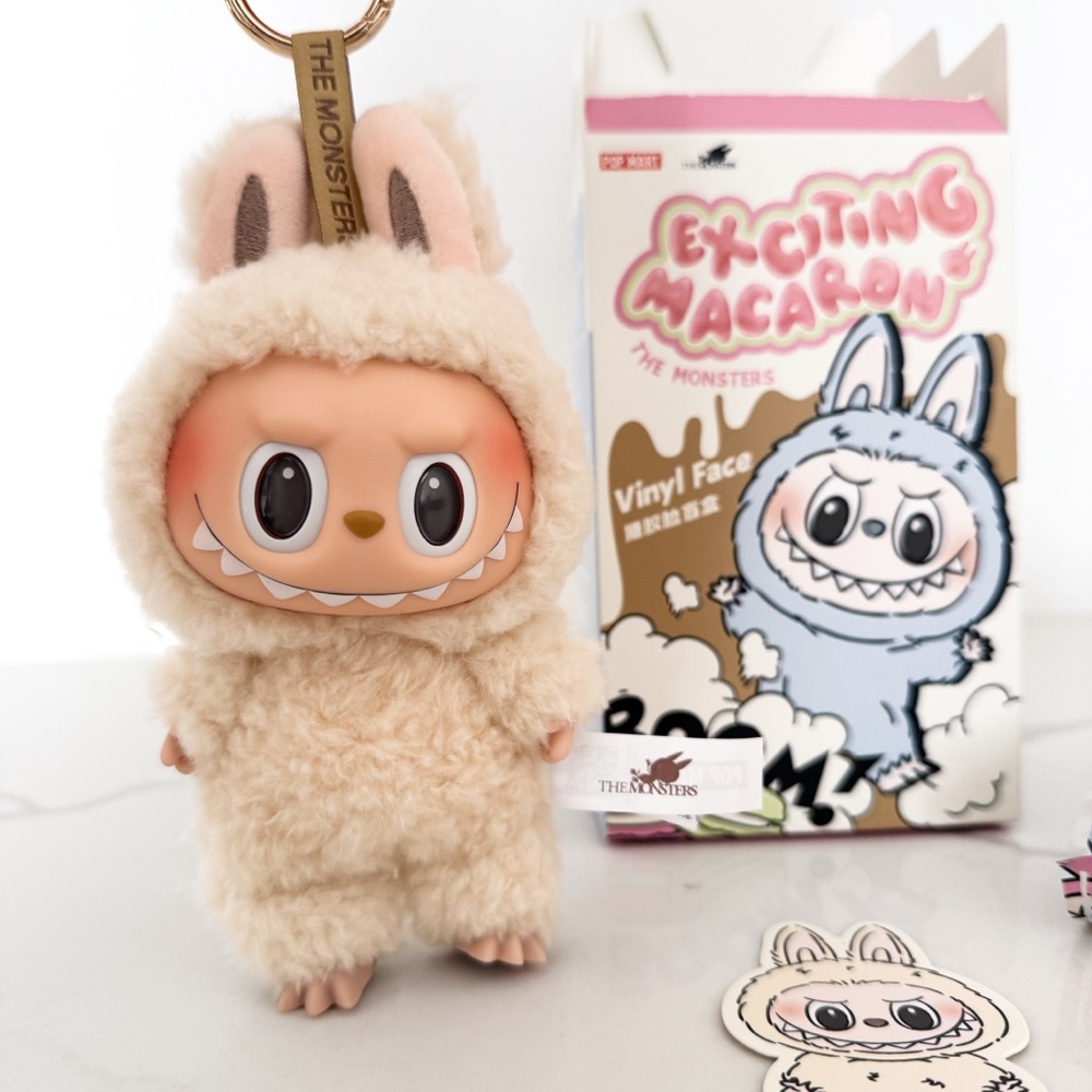 🚫SOLD🚫 Pop Mart The Monsters Labubu Exciting Macaron Pendant Blind Box Soy Milk
